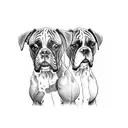 two boxers fighting tattoo design idea