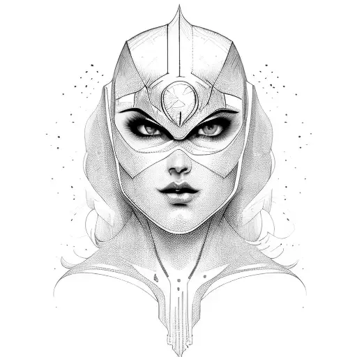 super hero tattoo design idea