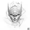 super hero tattoo design idea