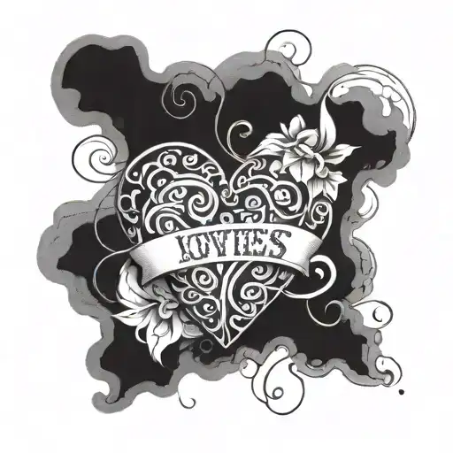 love stress tattoo design idea