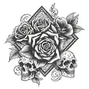 love and hate tattoo design idea