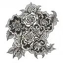 love and hate tattoo design idea