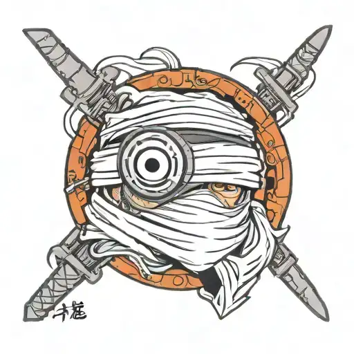 Obito Uchicha wearing a ninja mask tattoo design idea