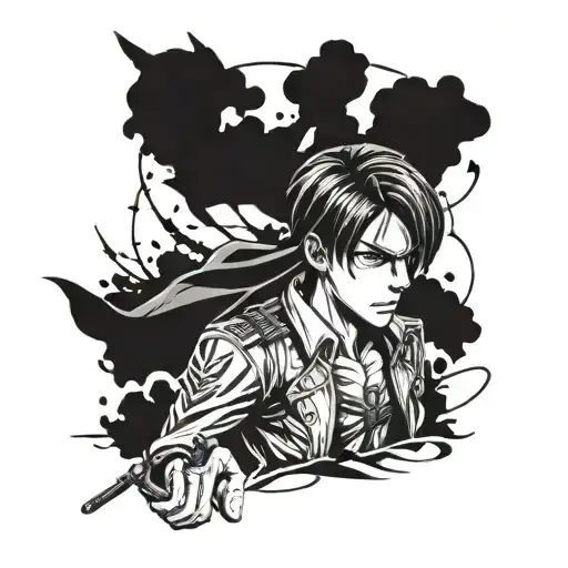 Levi Ackerman attack on titan tattoo design idea