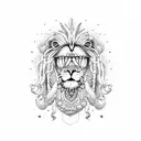 rasta lion tattoo design idea