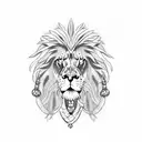 rasta lion tattoo design idea