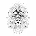 rasta lion tattoo design idea