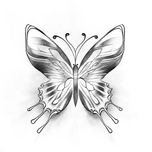 butterfly mentality movingforward music time tattoo design idea