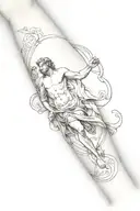 the sistine chapel leg sleeve tattoo design idea