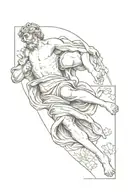 the sistine chapel leg sleeve tattoo design idea