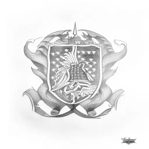  belizian flag  tattoo design idea