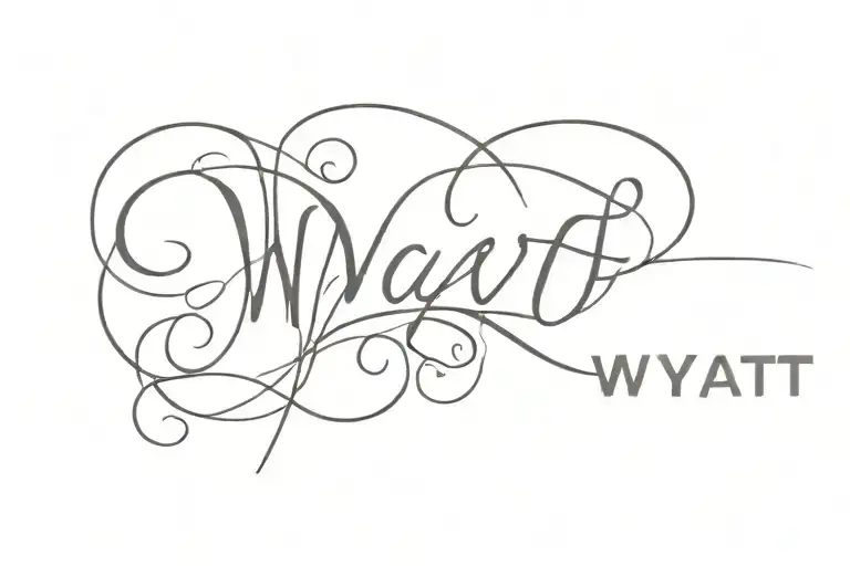 the name "Wyatt" tattoo design idea