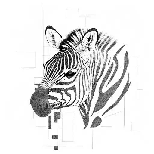 Zebra tattoo design idea