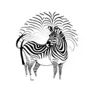Zebra tattoo design idea