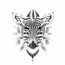 Zebra tattoo design idea