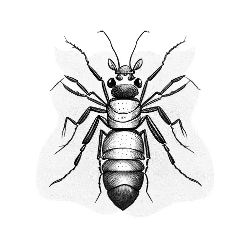 strong ant never give up tattoo design idea