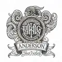 anderson last name tatoo with viking strength family spirituality tattoo design idea