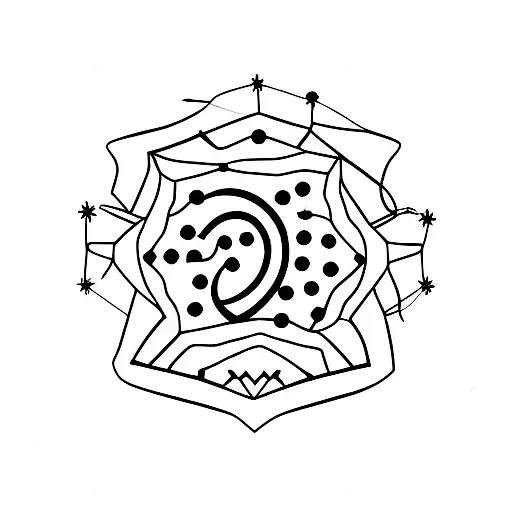 constellation representing family of 9  tattoo design idea