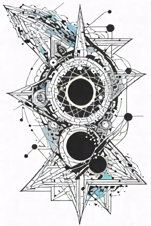 planet exploding, neutron star, black hole sucking tattoo design idea