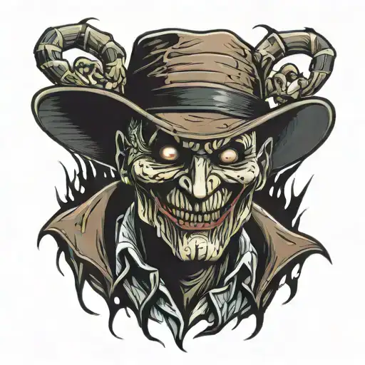 Freddy Krueger shuy guy looking tattoo design idea