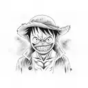 monkey d luffy tattoo design idea