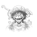 monkey d luffy tattoo design idea