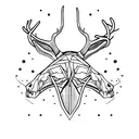 deer skull tattoo design idea