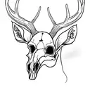 deer skull tattoo design idea