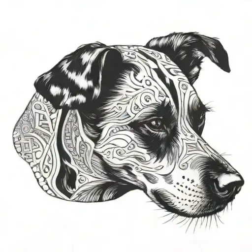 5th april with a dog tattoo design idea