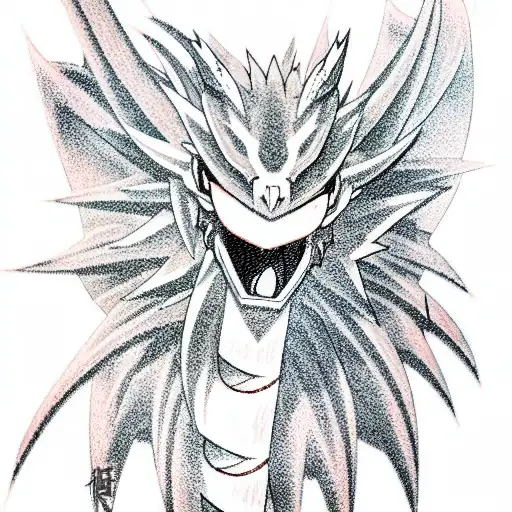 Anime dragon  tattoo design idea