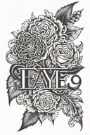 Faye name written tattoo design idea