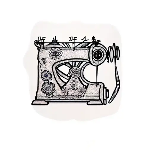 Sewing machine tattoo design idea