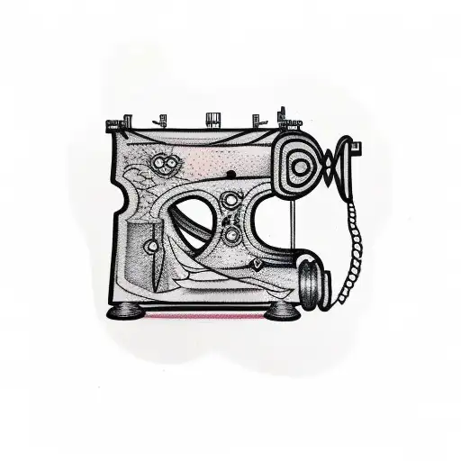 Sewing machine tattoo design idea