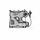 Sewing machine tattoo design idea