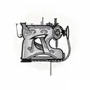Sewing machine tattoo design idea