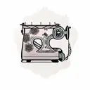 Sewing machine tattoo design idea