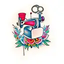 Sewing machine tattoo design idea