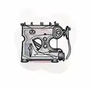 Sewing machine tattoo design idea