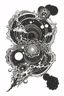 interstellar black hole tattoo design idea