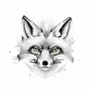 hell fox tattoo design idea