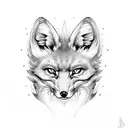 hell fox tattoo design idea