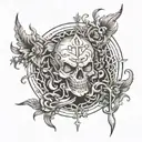 It matters not how strait the gate, How charged with punishments the scroll, I am the master of my fate : I am the capta tattoo design idea