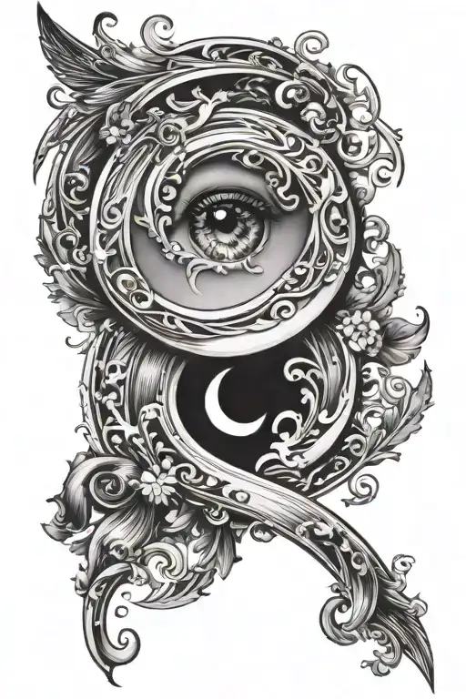 semi colon incorporated tattoo design idea