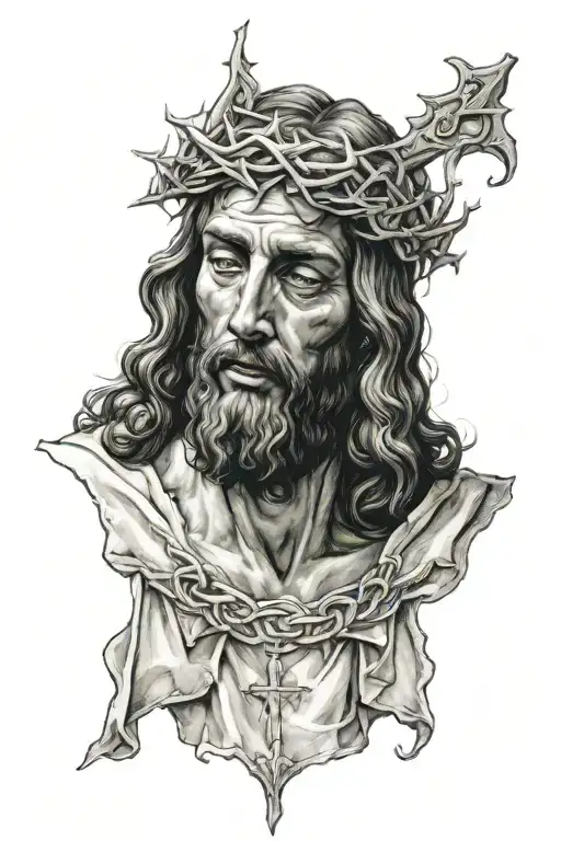jesus tattoo design idea
