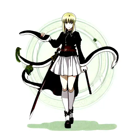 Sword of snakes tattoo design idea