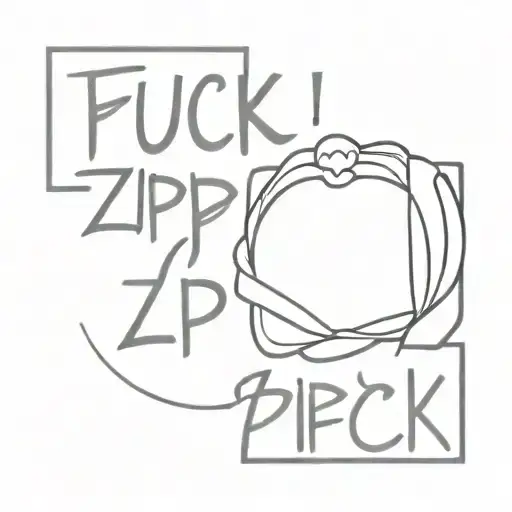 "Fuck Zapiecek" sign with dumpling image he tattoo design idea