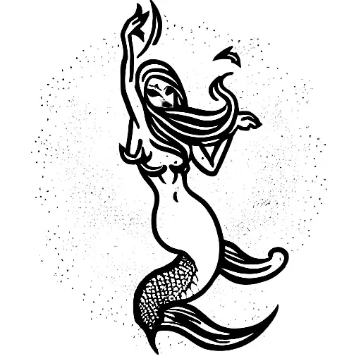 mermaid siren witchy potion  tattoo design idea