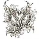 Twin flames symbolizing tattoo design idea