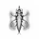 dead sea fish bones  tattoo design idea