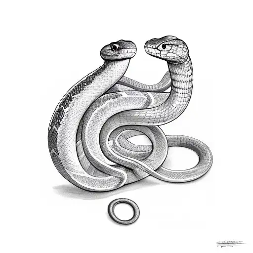 snake eating its own tail tattoo design idea
